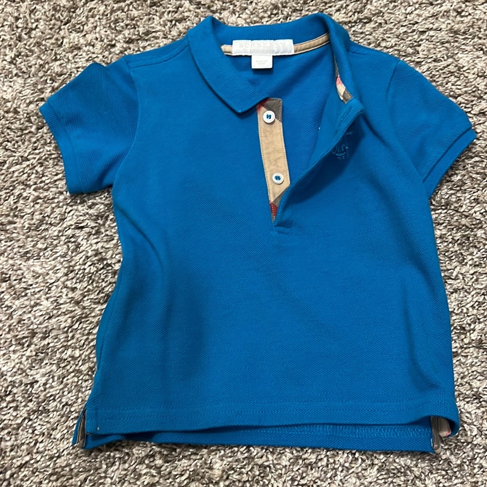 100% authentic blue 12 month old Burberry shirt